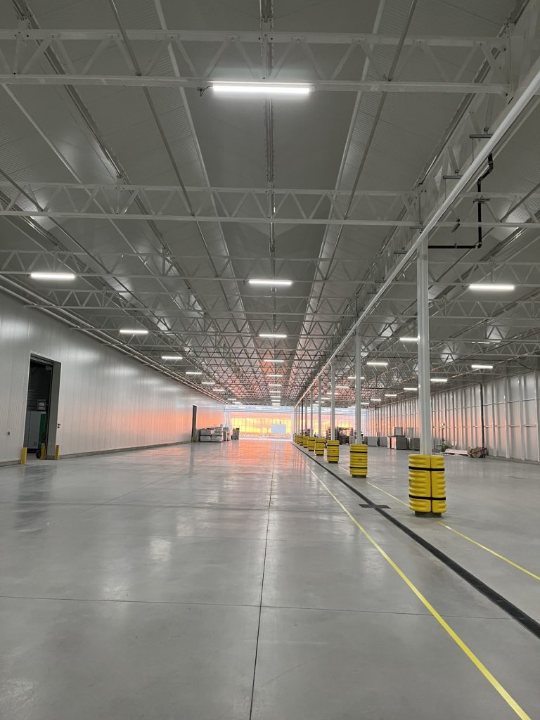 Lights installed in a commercial setting by Current Pro, an electrical company based in Strathroy Ontario.