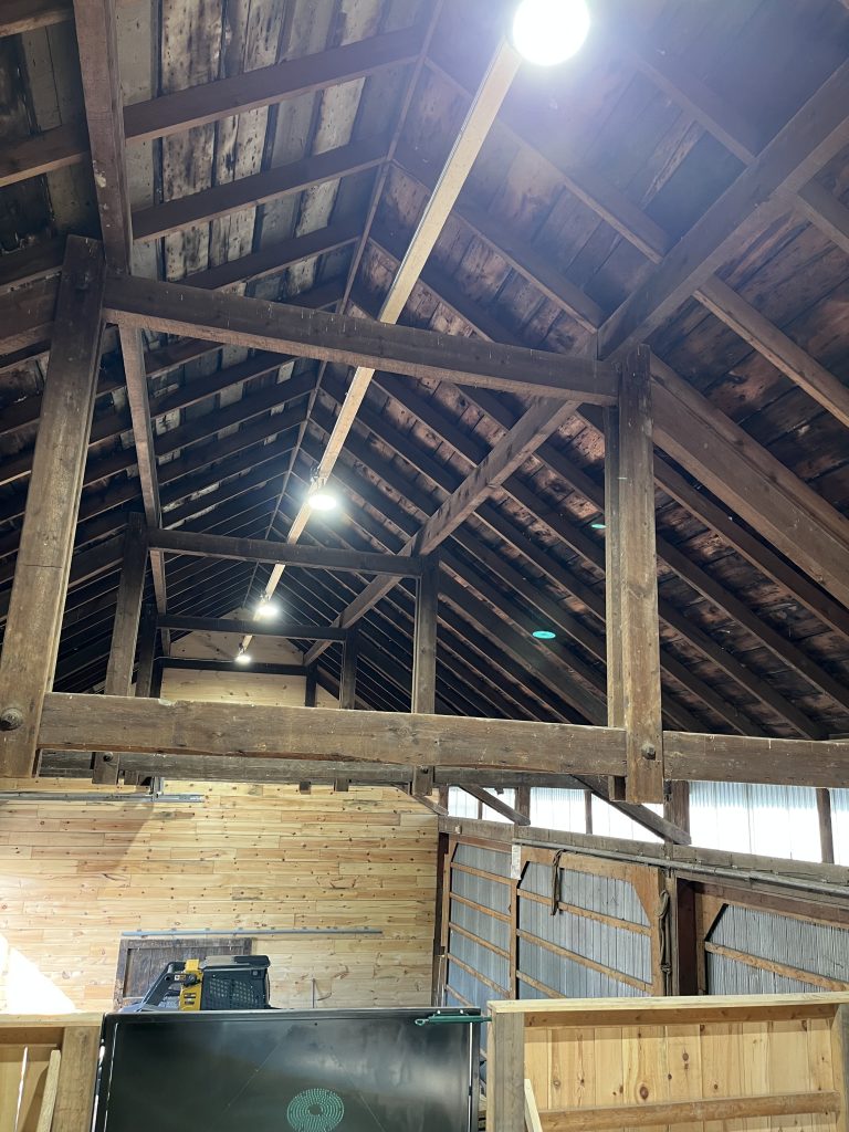 Lights installed in a shop by Current Pro, an electrical company based in Strathroy Ontario.
